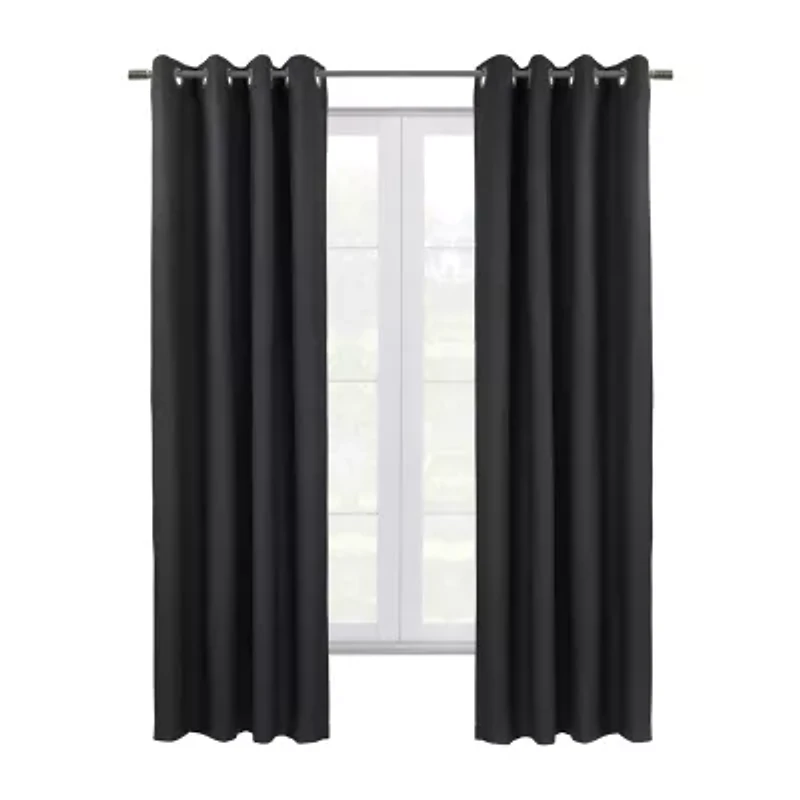 Shadow Grommet Top Energy Saving 100% Blackout Single Curtain Panel