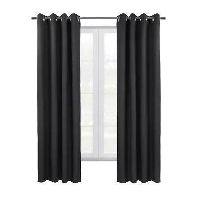 Shadow Grommet Top Energy Saving 100% Blackout Single Curtain Panel