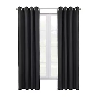 Shadow Grommet Top Energy Saving 100% Blackout Single Curtain Panel