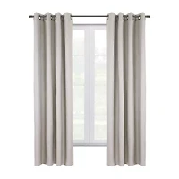 Thermaplus Shadow Grommet Top Energy Saving 100% Blackout Single Curtain Panel