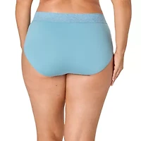 Bali Comfort Revloution Modern Seamless Lace Trim Brief Panty Dfmlbf
