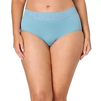 Bali Comfort Revloution Modern Seamless Lace Trim Brief Panty Dfmlbf