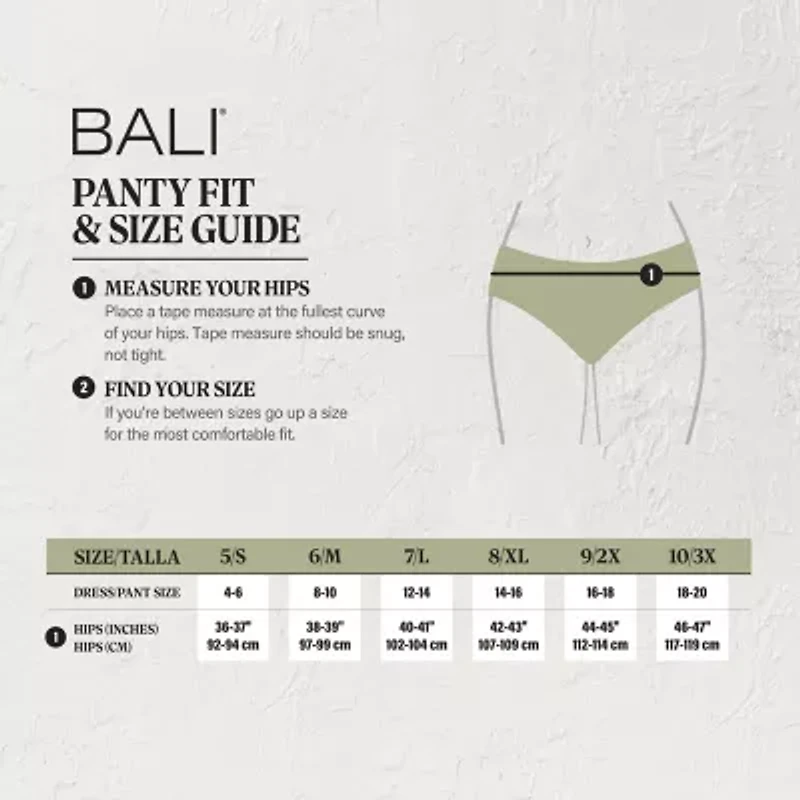 Bali Comfort Revloution Modern Seamless Lace Trim Brief Panty Dfmlbf
