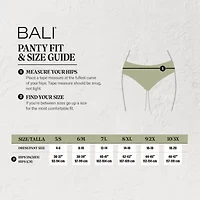 Bali® Cotton Light Tummy Support Moisture Wicking Brief Panties Underwear DFLEBF