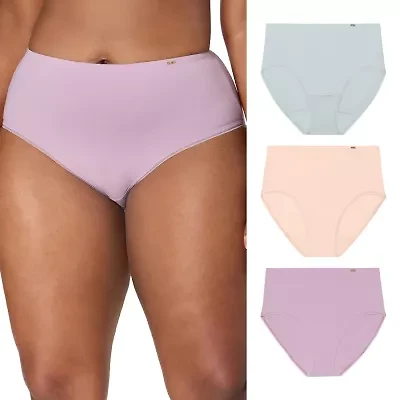 Bali® Cotton Collection 3-Pack Light Tummy Support Brief Panties Underwear DFLEB3