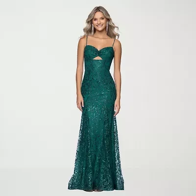 Lilli Asher Womens Juniors Sleeveless Glitter Sequin Bodycon Dress