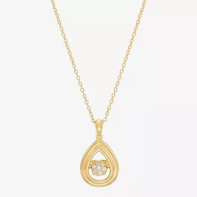 Limited Quantities! Womens 1/10 CT. T.W. Lab Grown White Diamond 14K Gold Over Silver 18 Inch Pendant Necklace