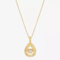 Limited Quantities! Womens 1/10 CT. T.W. Lab Grown White Diamond 14K Gold Over Silver 18 Inch Pendant Necklace