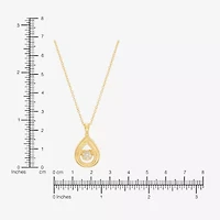 Limited Quantities! Womens 1/10 CT. T.W. Lab Grown White Diamond 14K Gold Over Silver 18 Inch Pendant Necklace