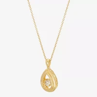 Limited Quantities! Womens 1/10 CT. T.W. Lab Grown White Diamond 14K Gold Over Silver 18 Inch Pendant Necklace