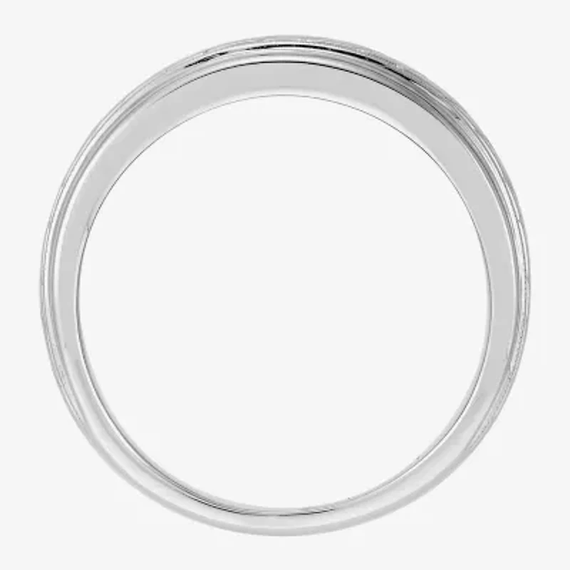 Limited Quantities! Mens 1/2 CT. T.W. Natural Black Diamond 10K White Gold Fashion Ring