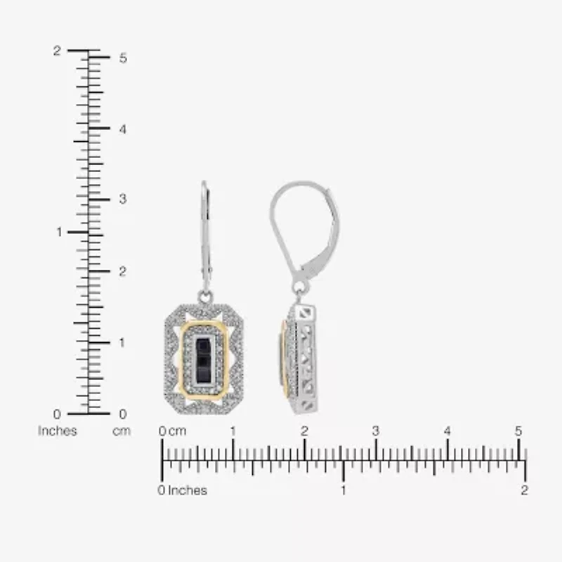 Limited Quantities! Womens 1/8 CT. T.W. Genuine Blue Sapphire Sterling Silver Drop Earrings