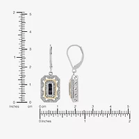 Limited Quantities! Womens 1/8 CT. T.W. Genuine Blue Sapphire Sterling Silver Drop Earrings