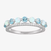 Limited Quantities! Womens 4.5MM Multi Color Sterling Silver Band