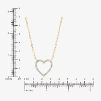 Limited Quantities! Womens Genuine Blue Topaz 10K Gold Heart 19 Inch Pendant Necklace