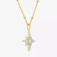 Diamond Addiction North Star (G-H / Si2-I1) Womens 1/3 CT. T.W. Lab Grown White Diamond 10K Gold Star 16 Inch Pendant Necklace