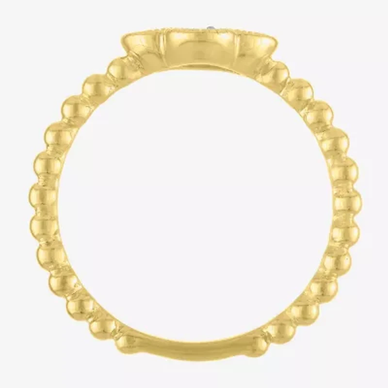 Diamond Addiction (G-H / Si2-I1) Womens 1/3 CT. T.W. Lab Grown White 10K Gold Flower Cocktail Ring