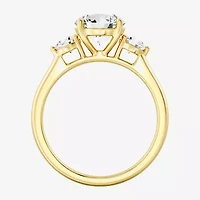 Love Lives Forever (F / Si1-Si2) Womens 2 CT. T.W. Lab Grown White Diamond 10K Gold Round 3-Stone Engagement Ring