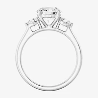 Love Lives Forever (F / Si1-Si2) Womens 2 CT. T.W. Lab Grown White Diamond 10K Gold Round 3-Stone Engagement Ring