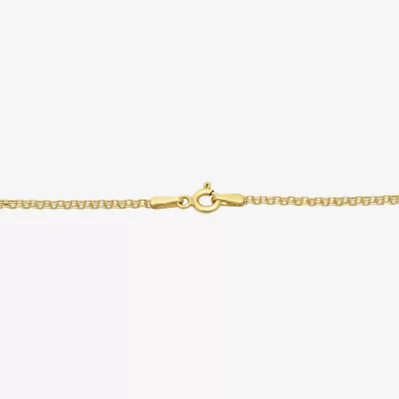Womens 10K Gold 18 Inch Link Chain Necklace