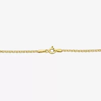 Womens 10K Gold 18 Inch Link Chain Necklace