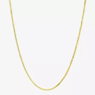 Womens 10K Gold 18 Inch Link Chain Necklace