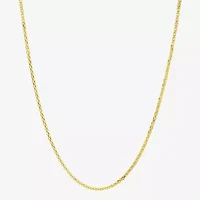 Womens 10K Gold 18 Inch Link Chain Necklace