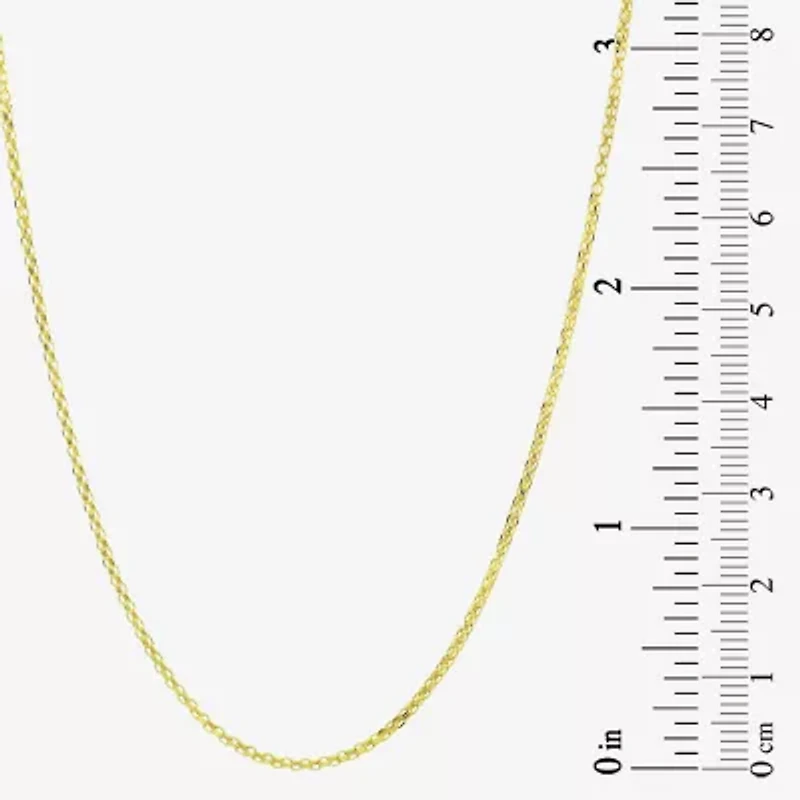 Womens 10K Gold 18 Inch Link Chain Necklace