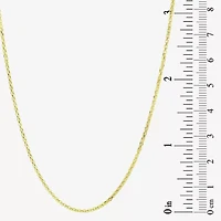 Womens 10K Gold 18 Inch Link Chain Necklace