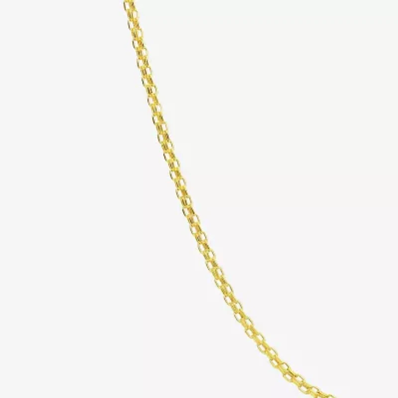 Womens 10K Gold 18 Inch Link Chain Necklace