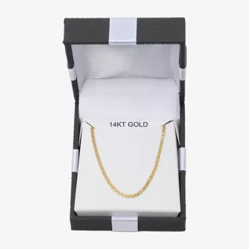 Womens 10K Gold 18 Inch Link Chain Necklace