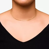 Womens 10K Gold 16 Inch Link Chain Necklace