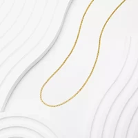 Womens 10K Gold 16 Inch Link Chain Necklace