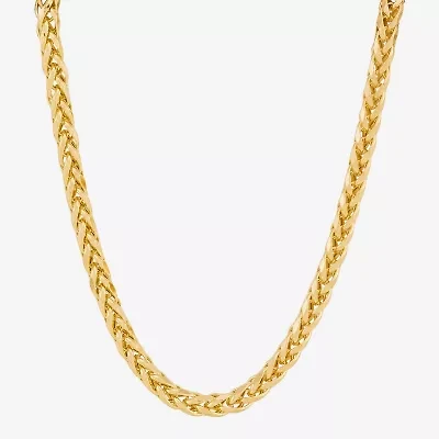 Made in Italy Womens 10K Gold 22 Inch Wheat Chain Necklace