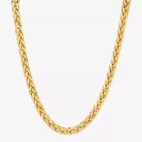 Made in Italy Womens 10K Gold 22 Inch Wheat Chain Necklace