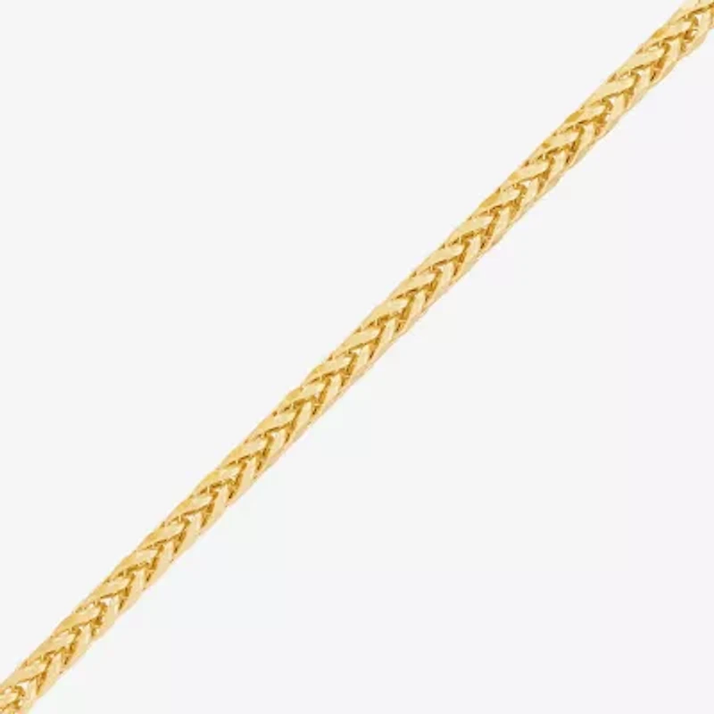 Made in Italy Womens 10K Gold 22 Inch Wheat Chain Necklace