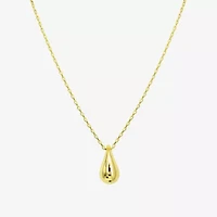 Gold Addiction Womens 10K Gold 16 Inch Pendant Necklace