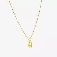 Gold Addiction Womens 10K Gold 16 Inch Pendant Necklace