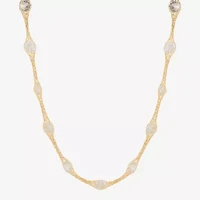 Made in Italy Womens 10K Gold 18 Inch Link Chain Necklace