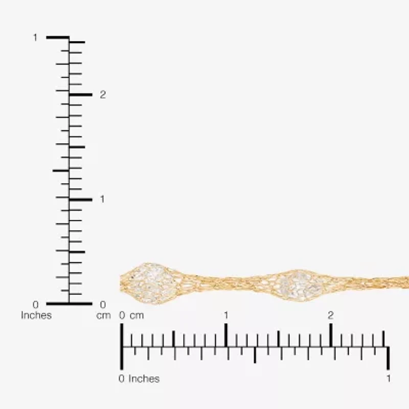 Made in Italy Womens 10K Gold 18 Inch Link Chain Necklace