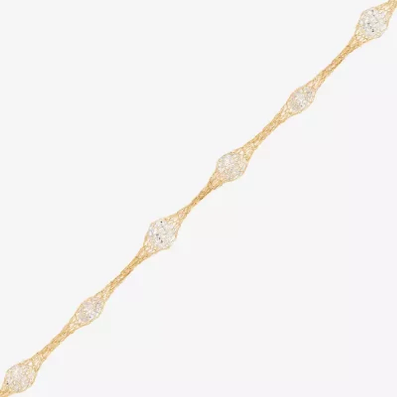 Made in Italy Womens 10K Gold 18 Inch Link Chain Necklace