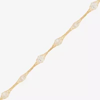 Made in Italy Womens 10K Gold 18 Inch Link Chain Necklace