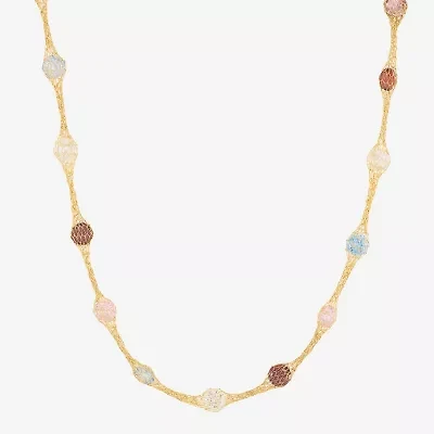 Made in Italy Womens 10K Gold 18 Inch Link Chain Necklace