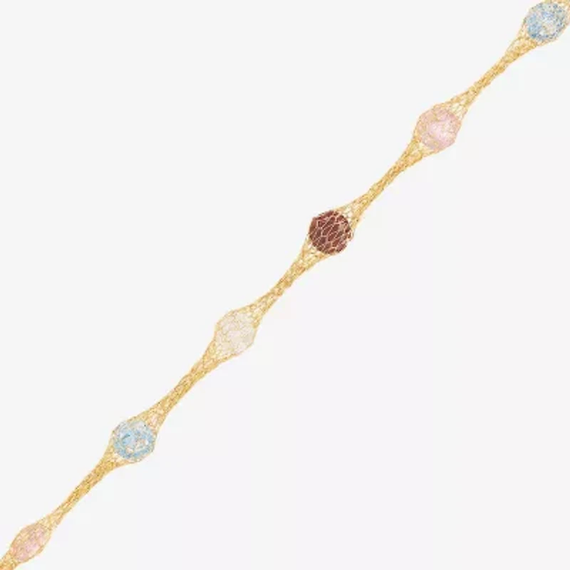 Made in Italy Womens 10K Gold 18 Inch Link Chain Necklace