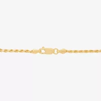 Made in Italy Womens 24K Gold Over Silver 7.5 Inch Solid Rope Chain Bracelet