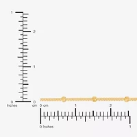 Made in Italy Womens Sterling Silver 9 1/2 Inch Solid Bead Ankle Bracelet