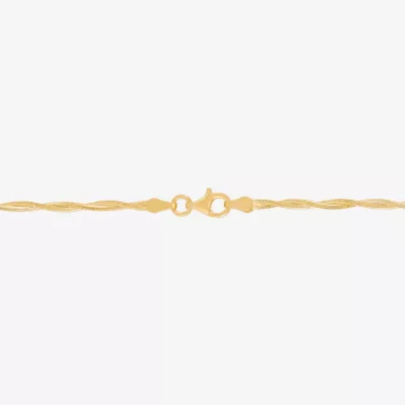 Made in Italy Womens 24K Gold Over Silver Inch Link Chain Necklace