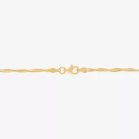 Made in Italy Womens 24K Gold Over Silver Inch Link Chain Necklace