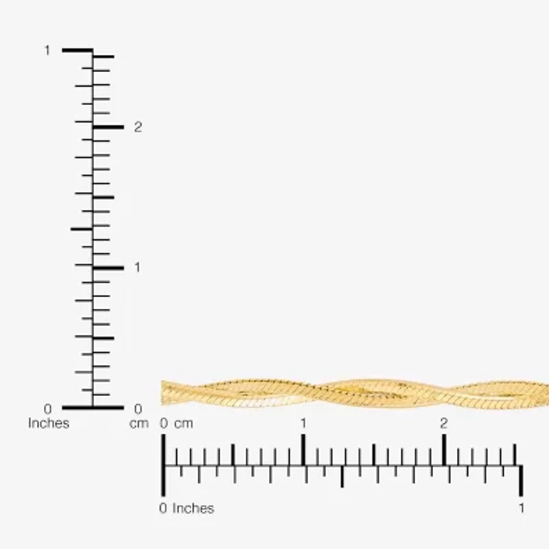 Made in Italy Womens 24K Gold Over Silver Inch Link Chain Necklace