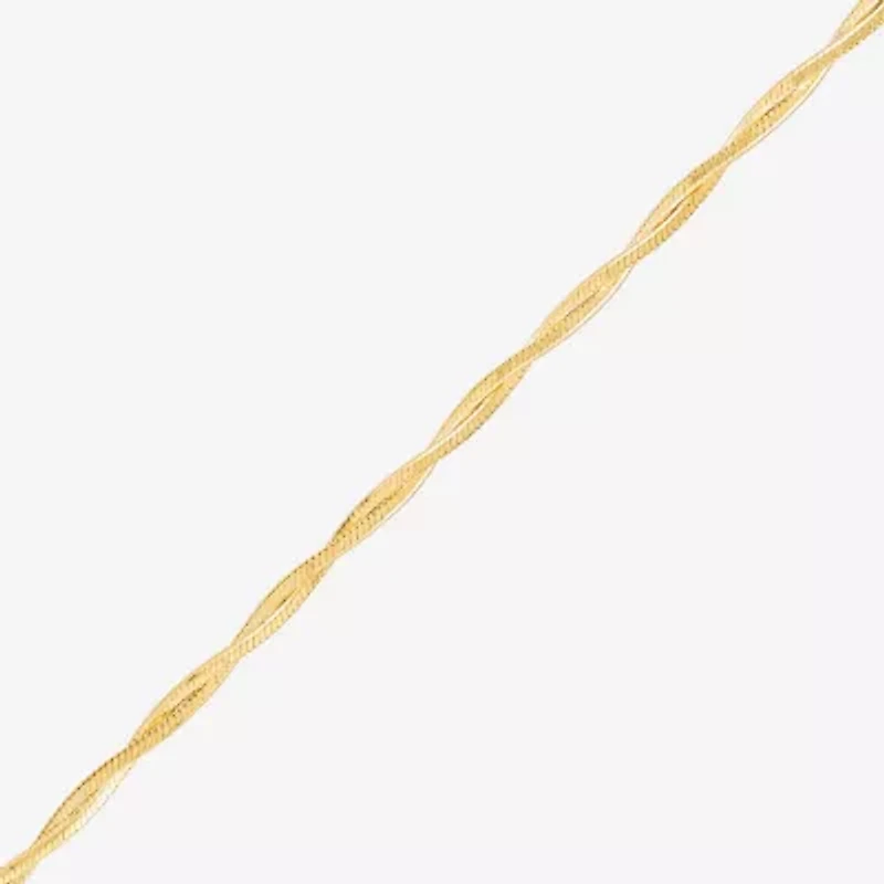 Made in Italy Womens 24K Gold Over Silver Inch Link Chain Necklace